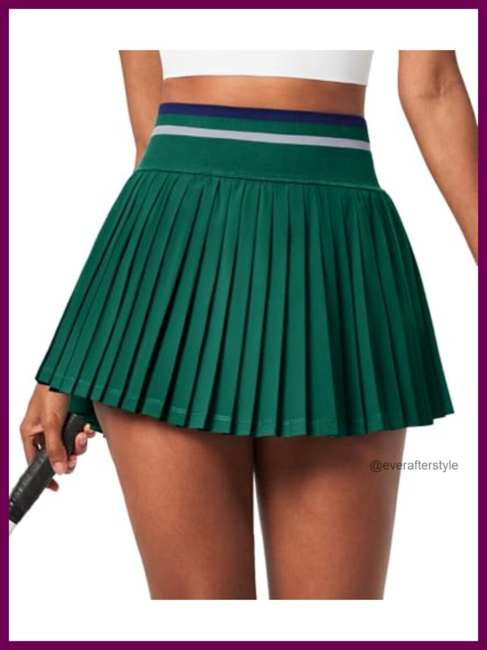 Pleated Tennis Skirt High Waisted Athletic Skort with Built-in Shorts